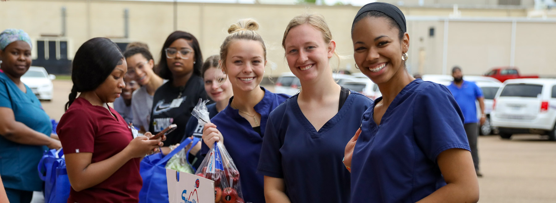 Volunteers at the EversCare Food Pantry